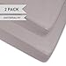 Organic Pack n Play Sheet - Portable Mini Crib Sheet 2 Pack 100% GOTS Certified Organic Jersey Cotton Knit Grey for Baby Girl or Baby Boy by Ely's & Co. (Grey)
