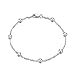 Amberta 925 Sterling Silver 1.4 Singapore Chain Bracelet Size with 4 mm Ball Beads 7