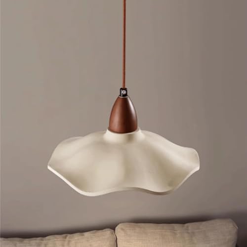 Moderno lamparas colgantes de techo japonesa de estilo wabi-sabi,Con pantalla de cemento,Regulable lámparas colgante LED,lampara comedor colgante,Luz colgante de E27 base,Para dormitorio,sala(A,25cm)