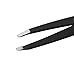 Cliganic Professional Eyebrow Tweezers Slant Tip (Blue) - Precision for Men & Women, Stainless Steel Best for Plucking Chin Facial Hair