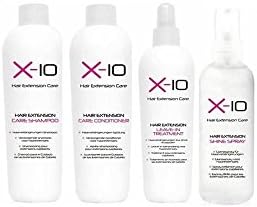 X 10 Hair Extension Care Set Of 4 Care Conditioner 250ml Care
