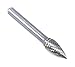 Forney 60127 Tungsten Carbide Burr with 1/4-Inch Shank, Tree Pointed, 3/8-Inch