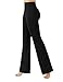 ODODOS Power Flex High Waist Boot-Cut Yoga Pants Tummy Control Workout Non See-Through Bootleg Yoga Pants,Black,X-Large
