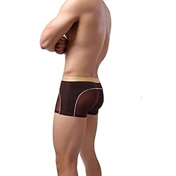 Laxier 2 Pack of Men Boxer Briefs Transparent