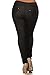 ICONOFLASH Women's Jeggings Pull On Slimming Cotton Jean Like Leggings (Black, 3XL)