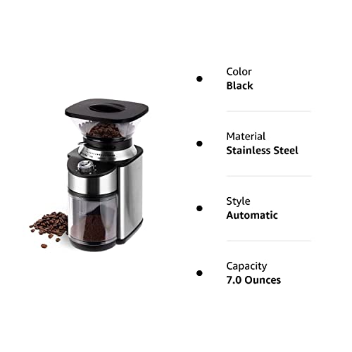 Electric Conical Burr Coffee Grinder, Adjustable Burr Mill with 19 Precise Grind Setting