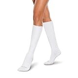 SmartKnit Seamless Over-The-Calf Socks for Diabetes, Arthritis or Sensitive Feet (White, Medium)