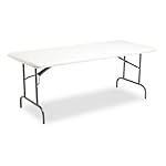 Iceberg ICE65223 IndestrucTable TOO 1200 Series Steel Legs Plastic Folding Table, 1200 lbs Capacity, 72" Length x 30" Width x 29" Height, Platinum