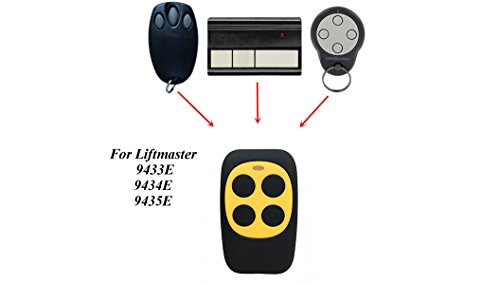 XIHADA 4-Button Universal Gate and Garage Door Fixed Code and Rolling Code Garage Door Remote Control/Remote Keyless Key Multi Frequency 280MHZ-350MHZ/380MHZ-450MHZ/867MHZ-868MHZ (Yellow)