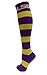 NCAA LSU Tigers Stipe Rugby Socks, Purple, One Size