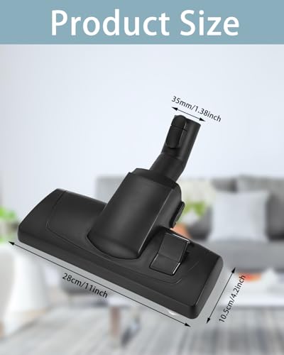 Miele 35mm Combination Floor Nozzle for C1/2/3,S 8340 S8340 EcoLine PowerLine SBD 285-3 S5 S 5 S5210 S771 S 771 S 8310 S8310 S 8390 with Locking Device and parking