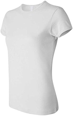 {DOWEBPIC} WOMEN'S SUPER SOFT THIN COOL SEXY BASIC ACTIVE CAME STRETCHED OUTFIT ROUND NECK TEE SHIRT (LARGE, WHITE)