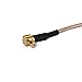 DHT Electronics RF coaxial coax cable assembly SMA female to MCX male right angle 12''