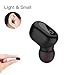 Single Waterproof Bluetooth Earbud - Smallest Wireless Earbud Earpiece Headset Headphone Earphone Car Headset with HD Microphone for iPhone Android and More(One Pcs)-Black