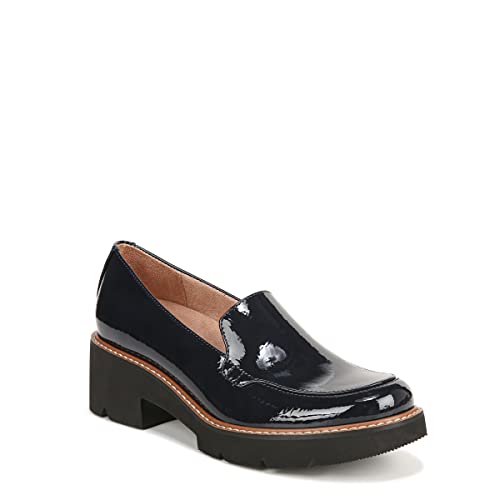 Naturalizer Women's Cabaret Heeled Loafer French Navy Blue Patent 9 M at Amazon