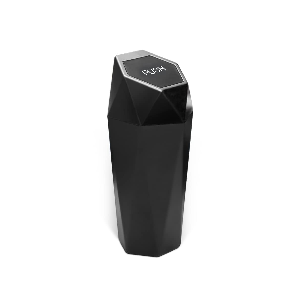 Photo 1 of Car Trash Can with Lid, Mini Portable Auto Garbage Can, Small Leakproof Diamond Design Trash Dustbin, Waterproof Vehicle Rubbish Bins for Automotive Car, Home, Office, Kitchen, Bedroom (Black,1)