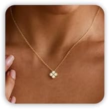 Amazon.com: KQF Paperclip Necklace For Women 10k Solid Gold Opal