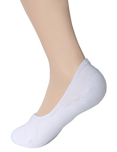 OSABASA Women’s Premium No Show Socks with Non Slip Grip-3 pair WHITE Large (SET3KWMS09) - Thumbnail 3