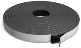 Closed Cell Neoprene Sponge Strip Rolls with Pressure Sensitive Adhesive (PSA) On One Side 1/2 Inch Wide X 1/16 Inch Thick X 100 Feet Long