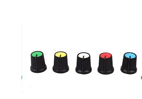 100pcs 6mm Shaft Ribbed Grip Potentiometer Control Volume Knob