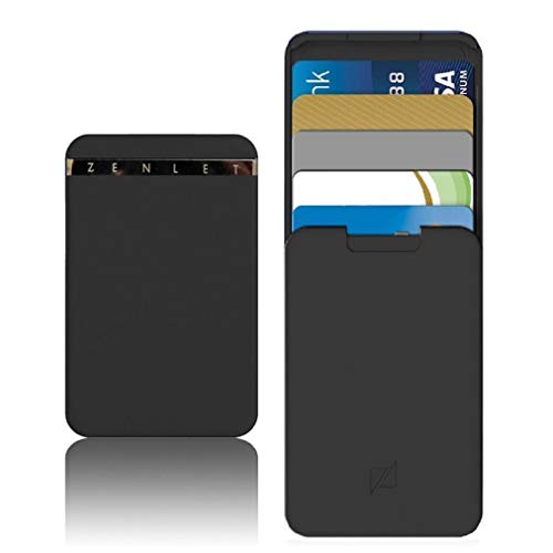 Binmer Anti-Side Wallet for Men Zenlet Credit Card Package Anti-Side Wallet Action Wallet Push-Pull Card Holder (Black)