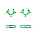 StonyLab Plastic Joint Clips, 10 pcs 24mm Keck Clamp #24 Lab Keck Clips for 24/29 24/40 Joint Glass Standard Conical Interface Clip Ground Glass Joint Lab Accessory - Green