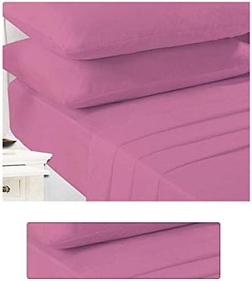 byrewood® Polycotton Fuchsia Single Fitted Sheet Easy Care Fitted Bed Sheets, Poly Cotton Single Bed Sheet Fitted, Super Soft Cotton Single Fitted Sheets, Fuchsia Fitted Sheet Single Bed