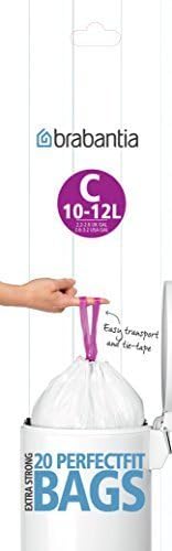 Brabantia Trash Bags, 2.1-2.6 gallon/10-12 liter, Size C - 245343 by Brabantia USA