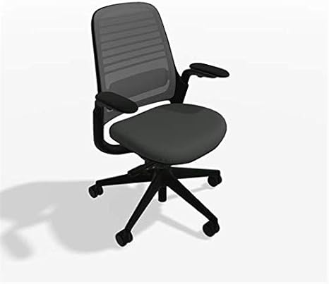 Amazon Com Steelcase Series 1 Office Desk Chair 4 Way Ajustable Arms Standard Carpet Casters Black Frame And Base 3d Microknit Back Graphite Home Kitchen