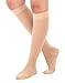Mojo Compression Socks for Women and Men 20-30mmHg Knee High - Unisex Medical Compression Support Stockings for Nursing, Airplane, Travel Circulation - Beige, X-Large - AB201