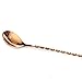 Copper Bar Spoon - Decoratively Twisted Stainless Steel - Copper Plated 10.5