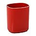 Acrimet Jumbo Pencil Holder, Pen Cup, Caddy Super-Sized Desktop Organizer for Students, Artists and Professionals (Plastic) (Solid Red Color)
