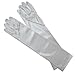Long White Satin Girls Gloves