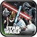 Star Wars Birthday Party Supplies Pack for 8 Guests - 8 lunch plates, 8 dessert plates (4 of each design), 16 lunch napkins, 8 cups, and a table cover