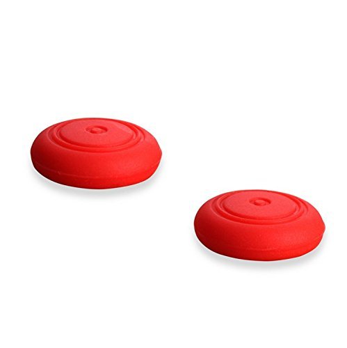 Analog Controller Gamepad Thumb Stick Grips Thumbsticks Joystick Cap Cover for Switch NS Controller (Red)