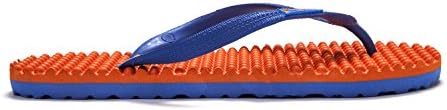 Massage Flip Flops For Men - Comfort Reflexology Footbed for Better Health, Pain Relief, Increase in Circulation & Energy. Relaxation Acupressure Plantar Fasciitis and Recovery Sandals For Men's With Anti-Slipping Sole