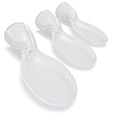 3 Baby Spoons for Food Pouches - For Easy Feeding with Baby Love Reusable Pouches and Other Brands- Use for Homemade and Organic Baby Food- For Baby and Toddlers - Dishwasher Safe- 30 Day Guarantee - No More Over Feeding