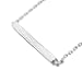 Spinningdaisy Handcrafted Brushed Metal Abstract Bar Necklace Silver