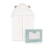 Natemia Extra Soft Baby Bamboo Hooded Towel | Organic and Hypoallergenic | Keeps Baby Dry and Warm | Sized for Infant and Toddler
