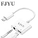 FJYU Adapter for Phone 8/8Plus Aux Adaptor Charger for Phone 8/8Plus/7/7Plus/X/XS Adapter Dongle Mini Earphone Connector Convertor 3in1 Chargers & Aux Audio&Call&Control Support iOS 12 or Later