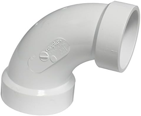 Canplas 192221 PVC DWV 90-Degree 1/4 Bend, 2 x 1-1/2-Inch, White by Canplas