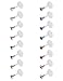 FIBO STEEL 16 Pcs 16G Clear Bioflex 2MM CZ Labret Monroe Lip Ring Helix Stud Earrings Body Jewelry Piercing,Colored