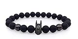 KOKOSHELL Batman Bracelet / Batman jewelry: bracelet for men, natural stone bracelet; bracelets men, black bracelet, batman charm, men beaded bracelet; Cubic Zirconia, beads and silk cord