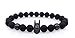 KOKOSHELL Batman Bracelet / Batman jewelry: bracelet for men, natural stone bracelet; bracelets men, black bracelet, batman charm, men beaded bracelet; Cubic Zirconia, beads and silk cord