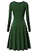 KIRA Swing Dress, Women's Long Sleeve Casual Swing Dress 17033-8 Medium Army Green
