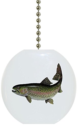 Rainbow Trout Solid Ceramic Fan Pull