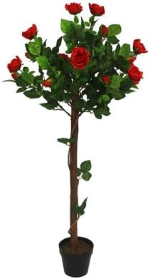 Blooming Artificial – Artificial 4ft / 120cm Rose Ball Artificial Flowering Tree, Buy one Get one Free, Beautiful Rose Flowers Available in Four Colours, Suitable for Use at Home, Office or Weddings