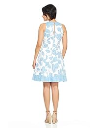 Maggy London - Vestido sin mangas con cuello en V para mujer