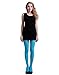 HDE Women's Solid Gradient Color Stockings Opaque Microfiber Footed Tights (Sky Blue)