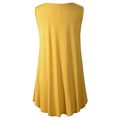image for GOVOW Sleeveless Tops for Women Clearance Sale Fashion Casual Solid Fl